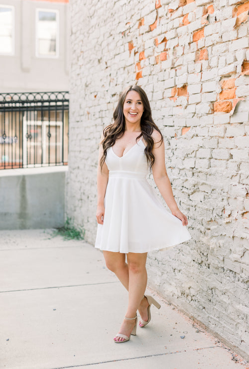 Fit & Flare Beauty Dress - White