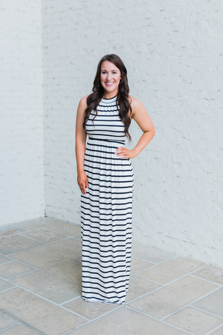 Here For You Dress-Navy