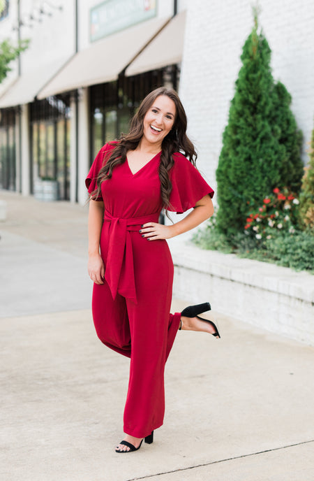 Stand Out Wrap Romper-Fuchsia