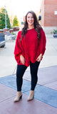 Red Loose fit knit sweater