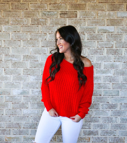 Off the shoulder sweater