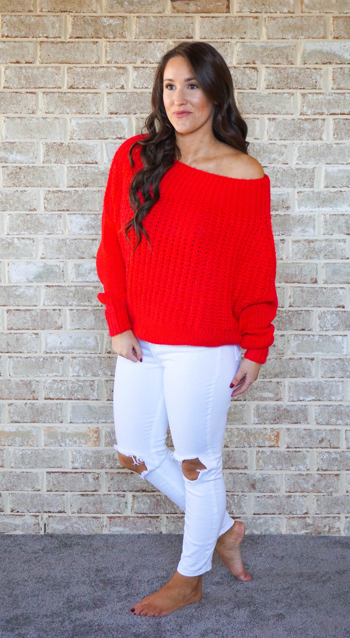Off the shoulder sweater