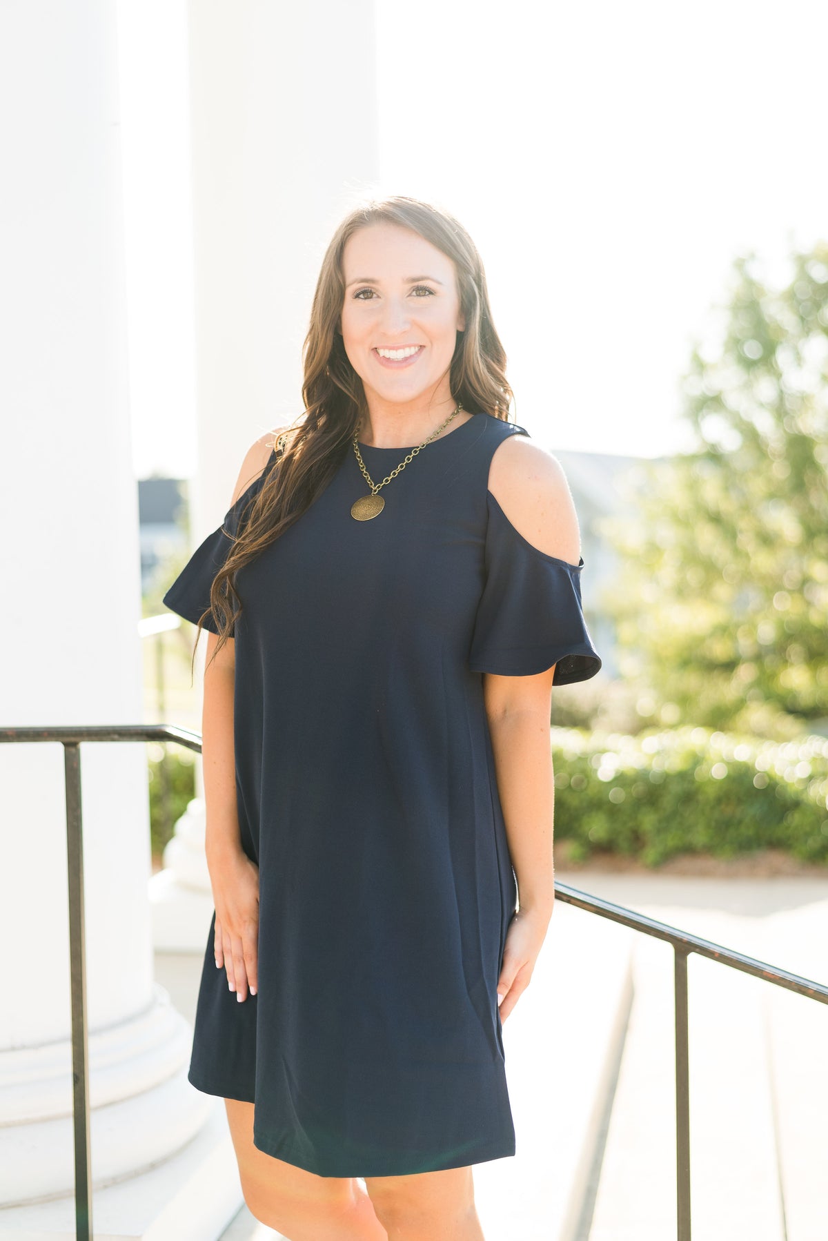 Here For You Dress-Navy