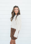 Slip Into Suede Skirt-Brown