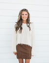 Slip Into Suede Skirt-Brown