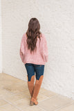 Chenille Oversized Sweater-Canyon Rose